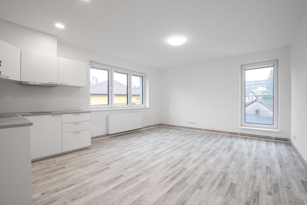 Byt 2+kk kuchyňský kout s výhledem